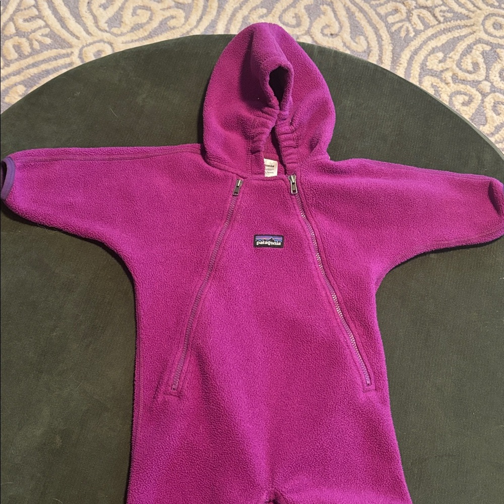 Patagonia Infant Purple Fleece Bunting (0–3M)